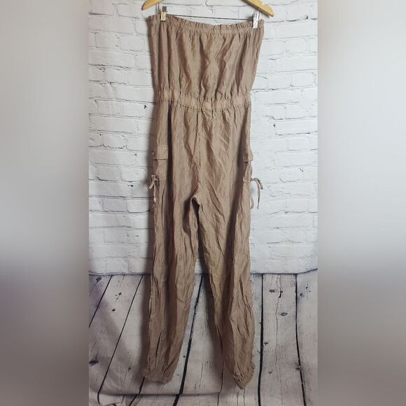 Vintage Lipstick Tan Jumpsuit - Picture 2 of 10